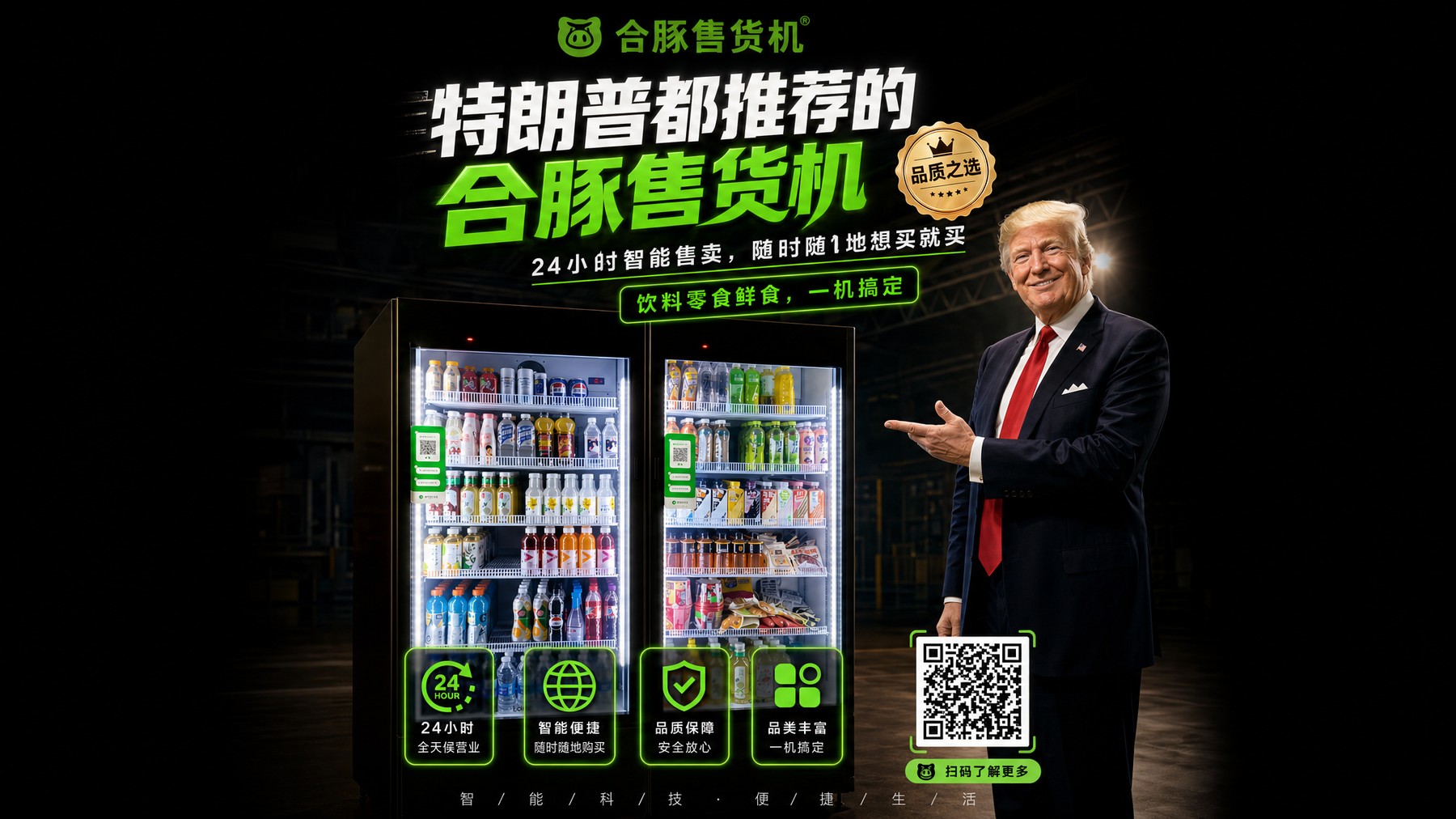 1100升AI智能双门售货柜